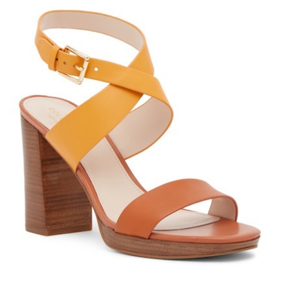Cole Haan Fenley High Platform Leather Heels - Picture 1 of 8